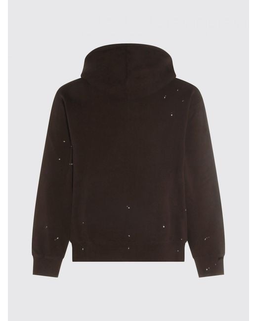 Carhartt Brown Cotton Zip-Up Hoodie With Contrast Logo for men