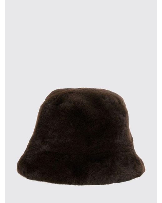 Apparis Black Recycled Faux Fur Bucket Hat