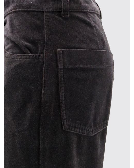 Aspesi Blue Mid-Rise Flared Velvet Trousers