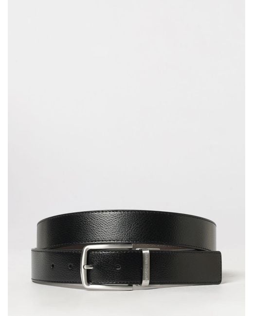 Emporio Armani Black Reversible And Adjustable Belt for men