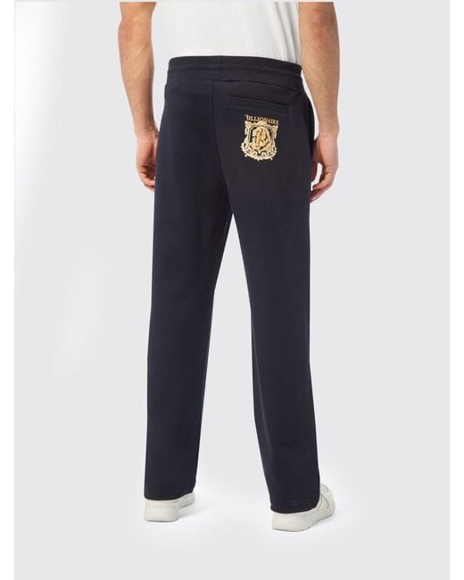 Billionaire Blue Cotton Jogging Trousers for men