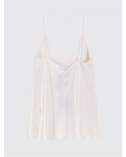 Max Mara White Basic Silk Top