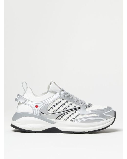 Sneakers Dash in mesh e maglia di DSquared² in White da Uomo