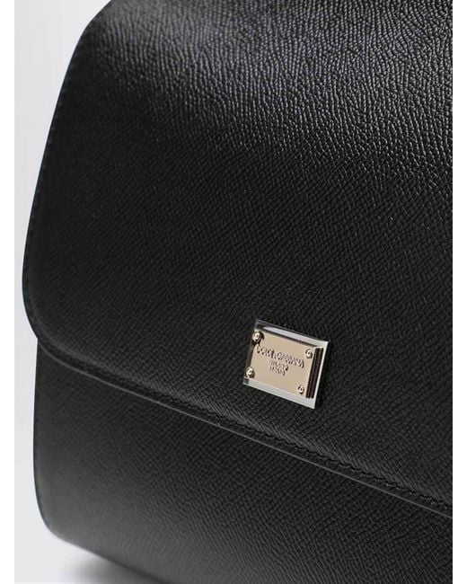 Dolce & Gabbana Black Dolce &Amp Gabbana Sicily Dauphine Leather Bag