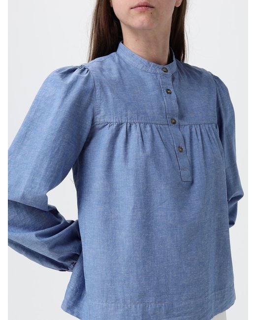 A.P.C. Blue Organic Cotton And Linen Shirt