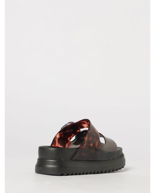 Melissa Black Cozy Slide Ad Tortoiseshell Pvc Platform Sandals