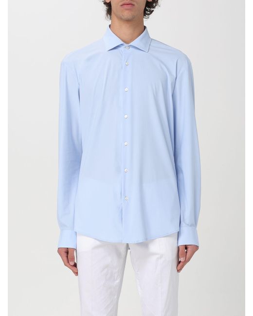 Camicia classica in cotone di Brian Dales in Blue da Uomo