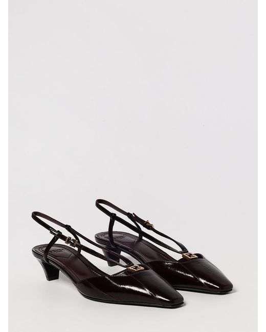Fendi White Flat Sandals