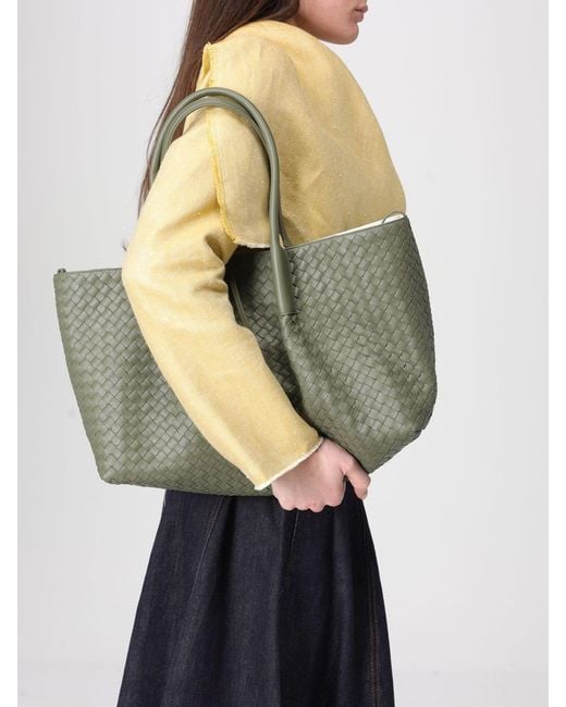 Bottega Veneta Green Pinacoteca Large Bag