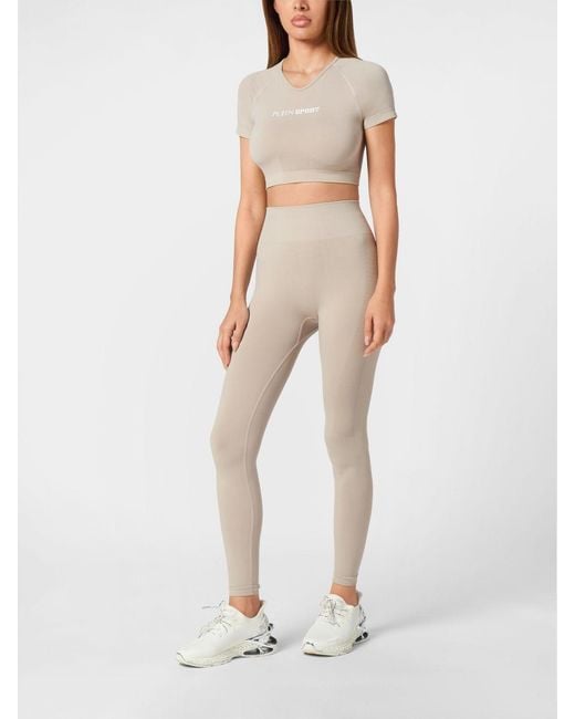 Philipp Plein Natural Crop Top