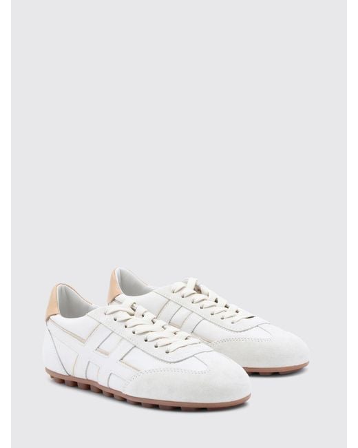 Hogan White Olympia Leather Sneakers