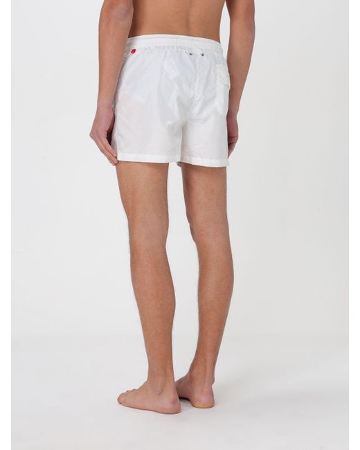 Kiton White Swimsuit for men