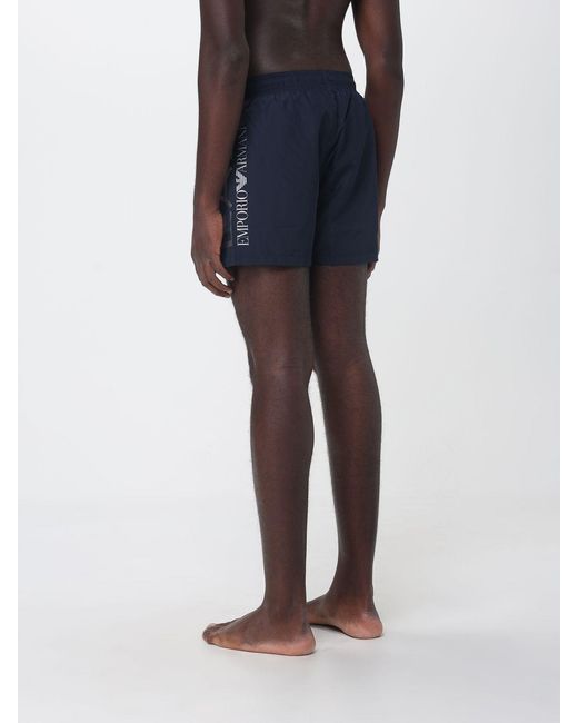EA7 Blue Polyester Swimsuit for men