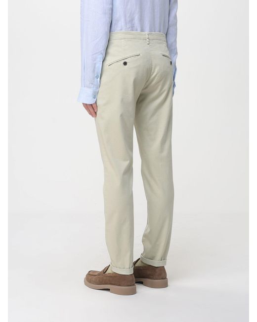 Mason's White Cotton And Wool Blend Chino Trousers for men