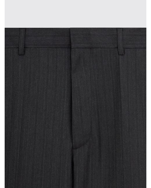 MM6 by Maison Margiela Black Virgin Wool And Cotton Tailored Trousers for men