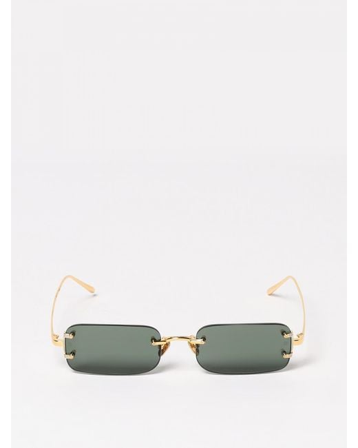 Linda Farrow Metallic Metal Sunglasses