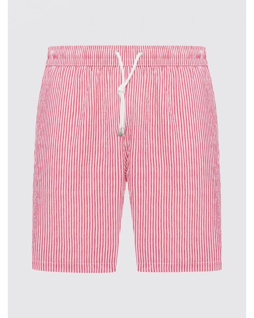 Fay Pink Striped Technical Fabric Swimsuit for men