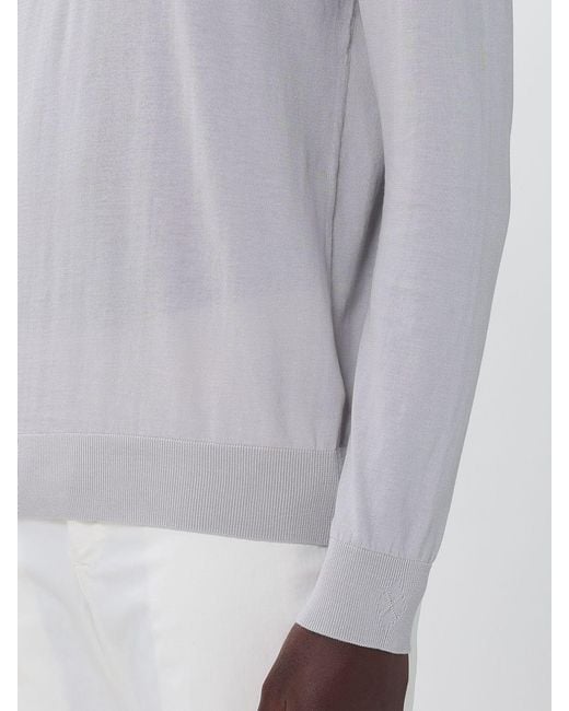 Ballantyne Gray Basic Cotton Crew Neck Sweater for men