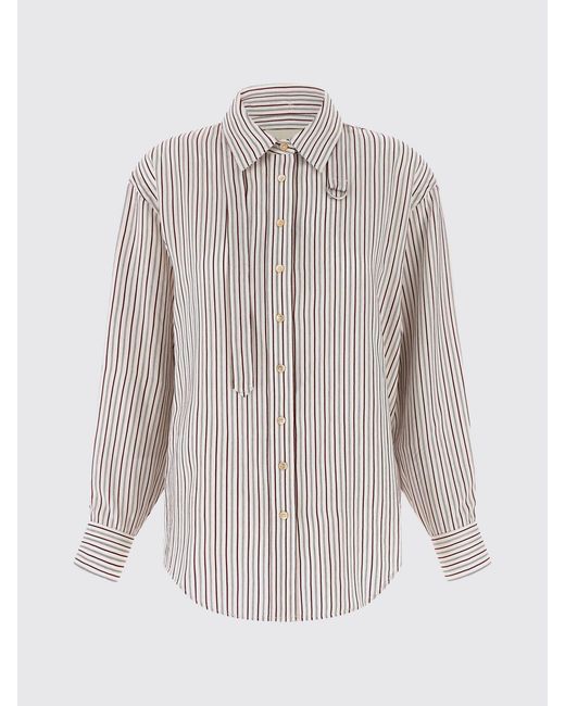Isabel Marant Multicolor Striped Silk Blend Shirt