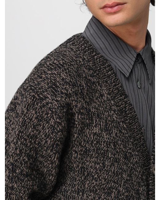 Our Legacy Black Academy V-Neck Button-Up Cardigan for men