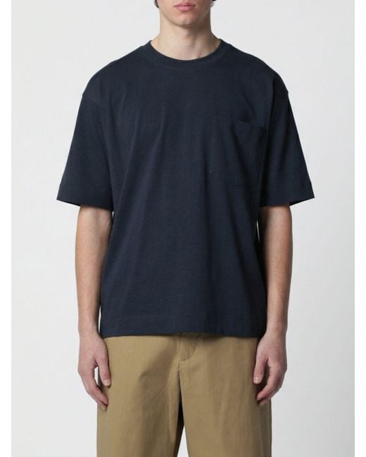 Dries Van Noten Blue Cotton T-Shirt for men