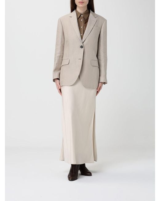 Brunello Cucinelli Natural Linen Single-Breasted Blazer