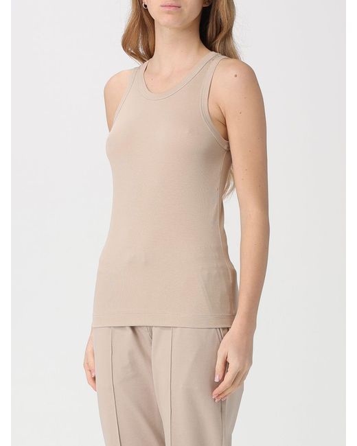 Brunello Cucinelli Natural Stretch Cotton Basic Tank Top