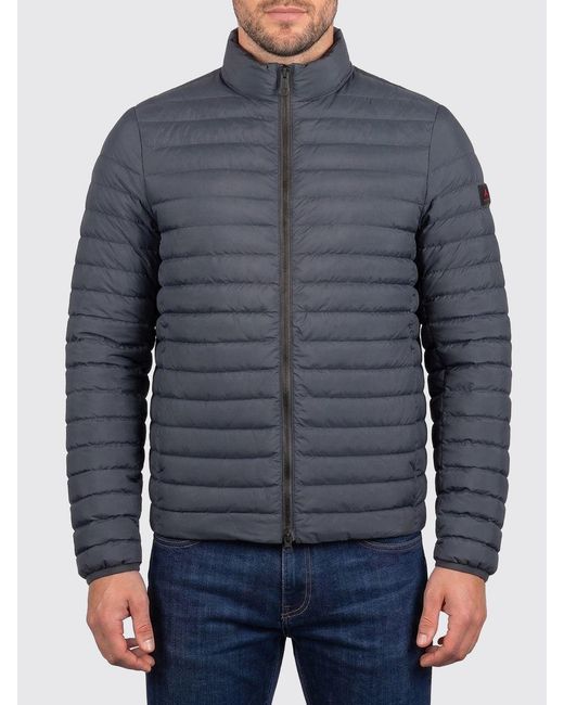 Peuterey Blue Flobots Quilted And Padded Nylon Down Jacket for men