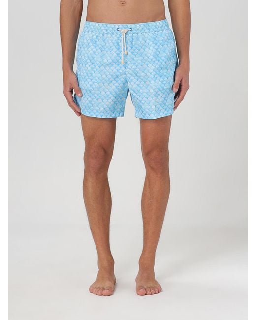 Kampos Blue Patterned Swimsuit for men
