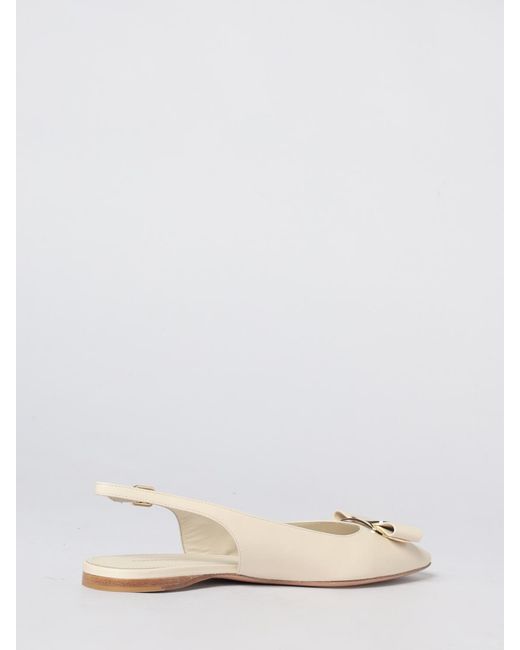 Ferragamo Natural Zelmy Leather Slingback