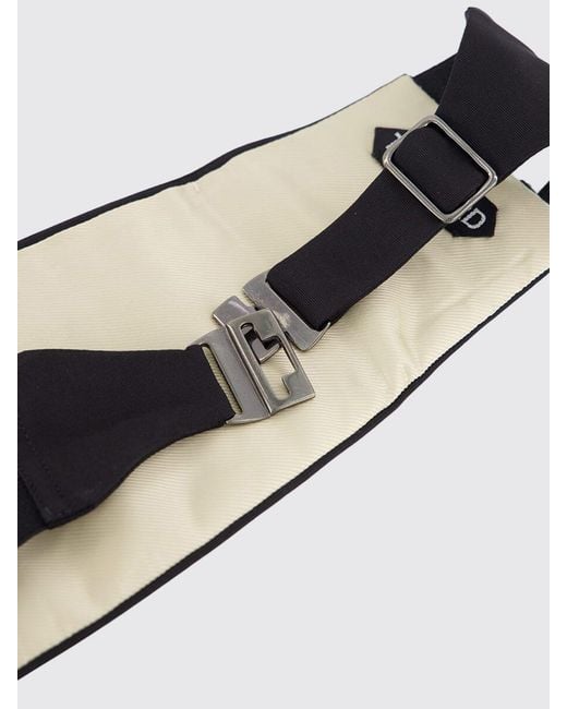 Tom Ford Black Pleated Silk Dress Belt