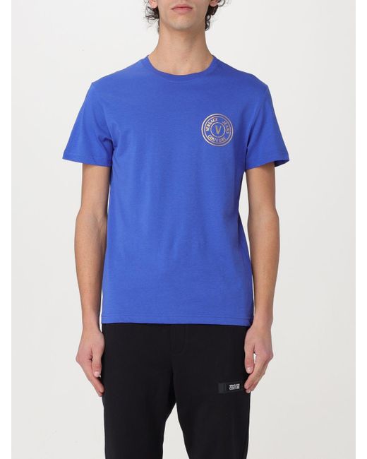 T-shirt basic di Versace in Blue da Uomo