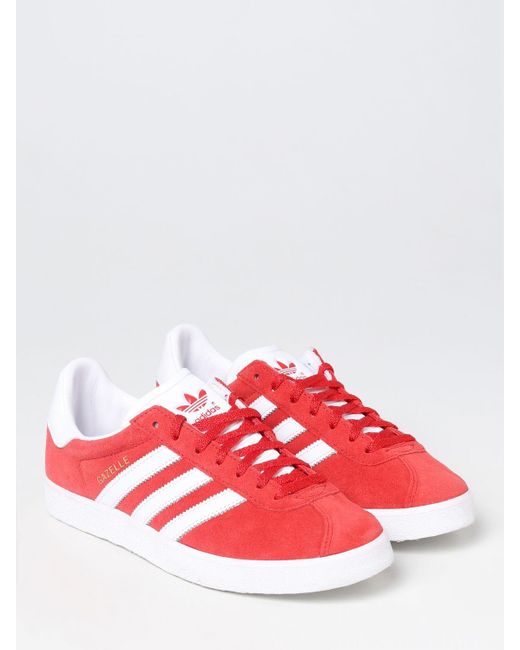 Adidas Originals Red Gazelle Sneakers In Suede for men