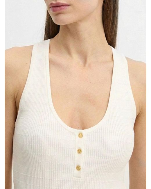 Elisabetta Franchi White Jersey Tank Top