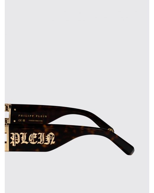 Philipp Plein Black Aviator Havana Sunglasses for men