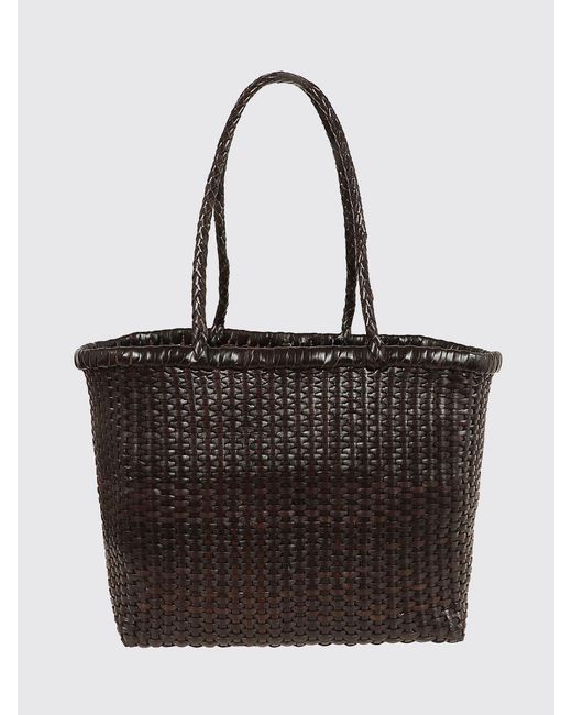 Dragon Diffusion Black Woven Leather Bag