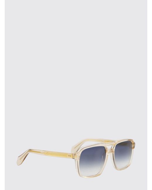 Cutler & Gross White Cutler &Amp Gross Aviator Acetate Sunglasses With Gradient Lenses