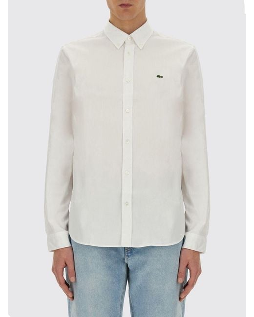 Lacoste White Classic Cotton Shirt for men
