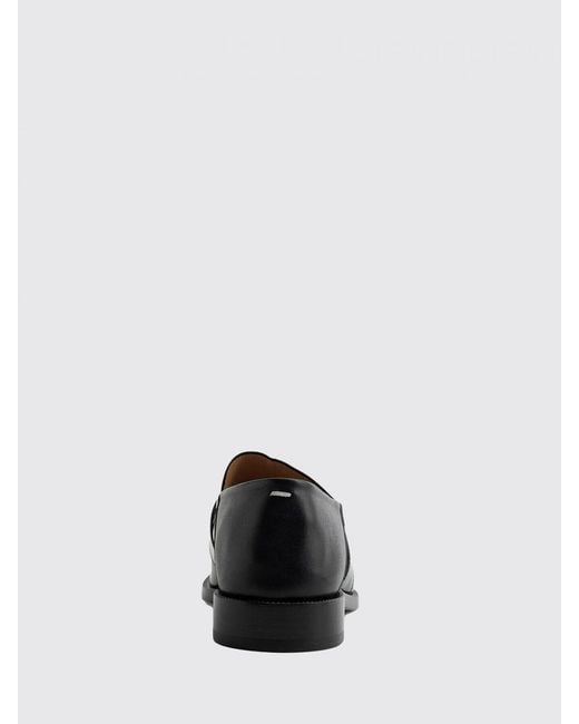 Maison Margiela White Tabi Brushed Leather Loafers for men
