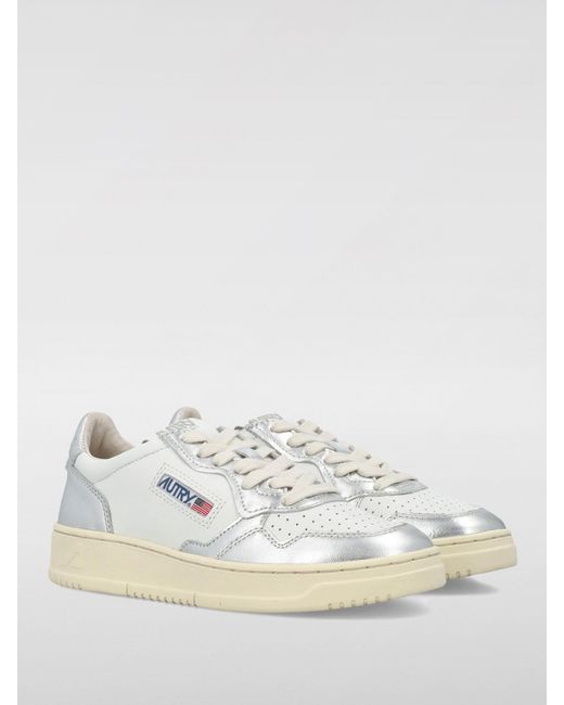 Autry White Medalist Leder-Sneakers