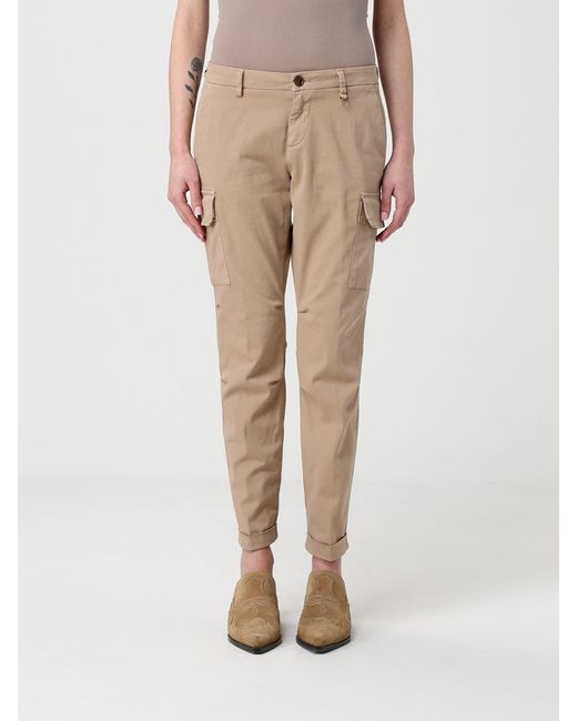 Mason's Natural Stretch Cotton Cargo Trousers