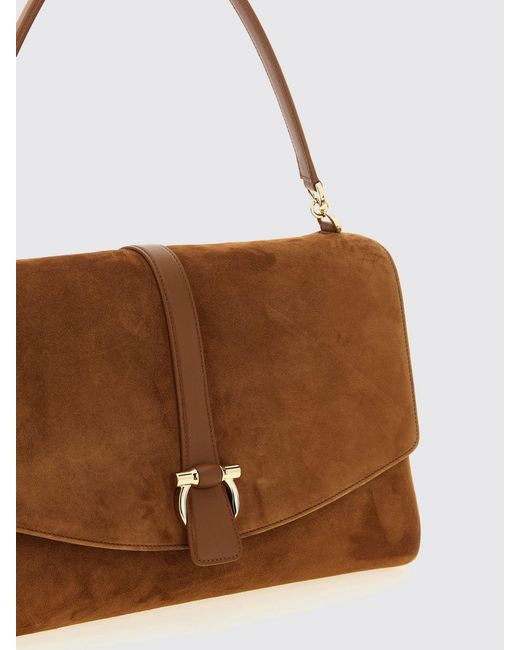 Ferragamo Brown Suede Bag