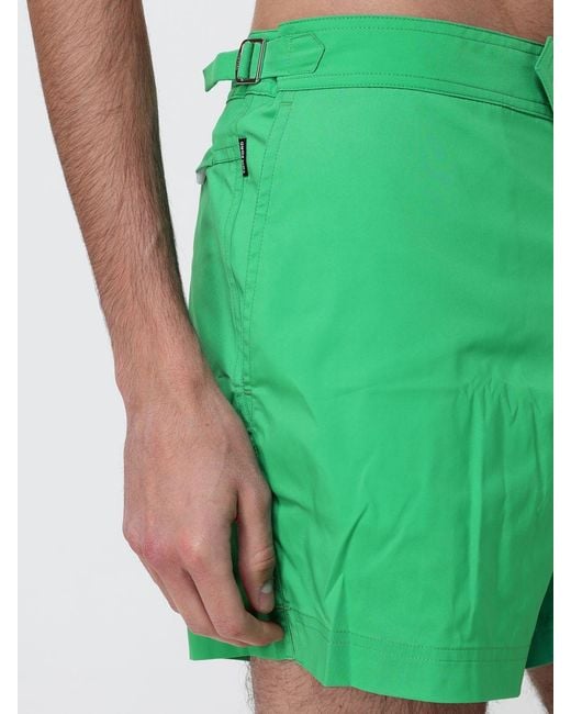 Tom Ford Green Polyester Swimsuit for men