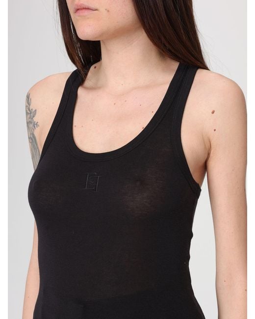 Elisabetta Franchi Black Lyocell And Wool Blend Top