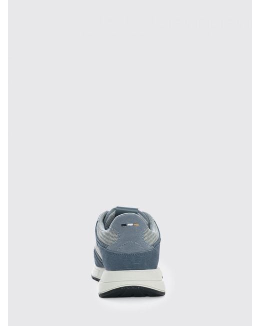 Boss Blue Mesh And Suede Sneakers for men