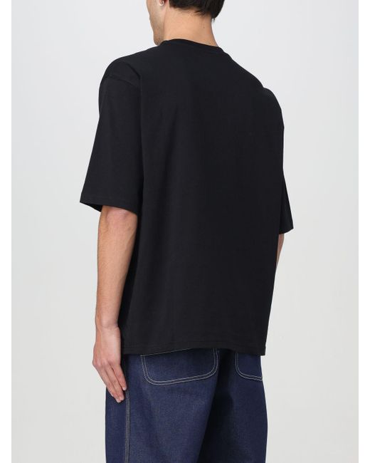 T-shirt in cotone con stampa di Moschino Couture in Black da Uomo