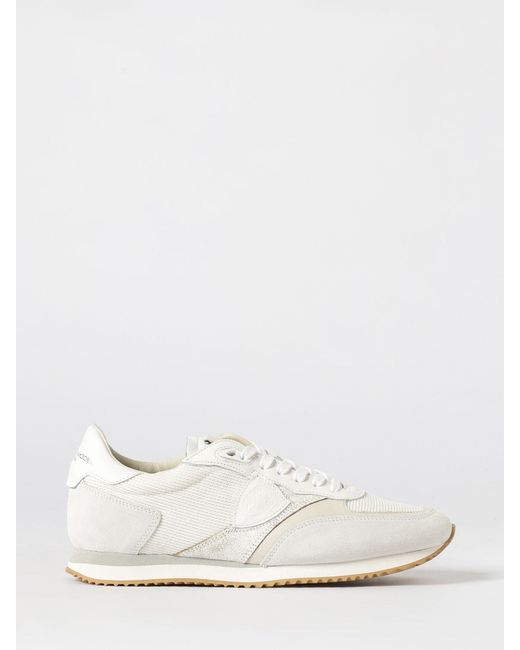 Philippe Model White Suede And Mesh Sneakers for men