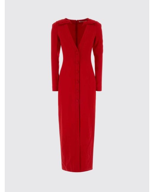 Alessandra Rich Red Viscose Dress