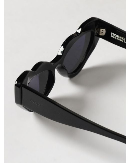 Fiorucci White Heart-Shaped Acetate Sunglasses