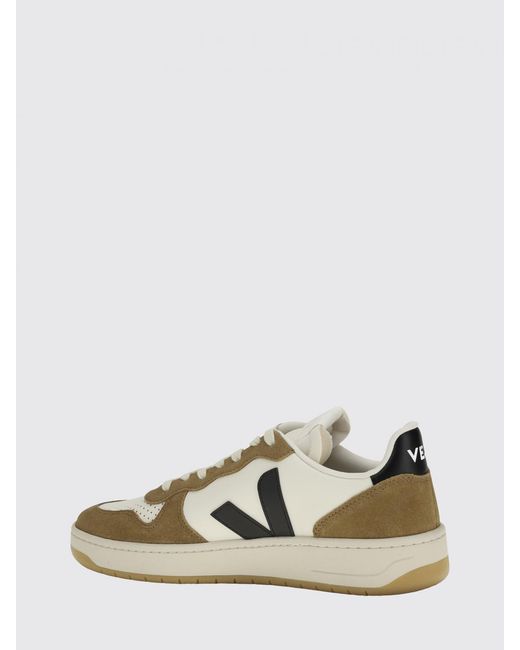 Veja Black V-10 O.T. Leather Sneakers for men